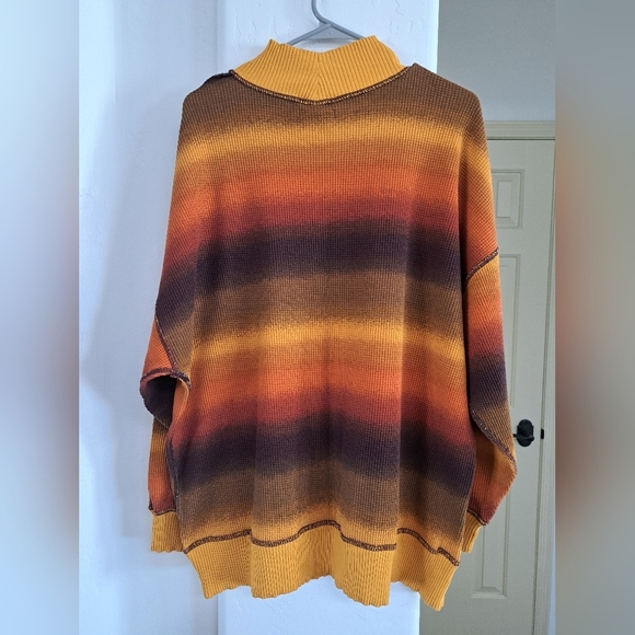 Urban Outfitters Ombre Cowl Neck Sweater in Autumnal Tones Size Large - Picture 3 of 5